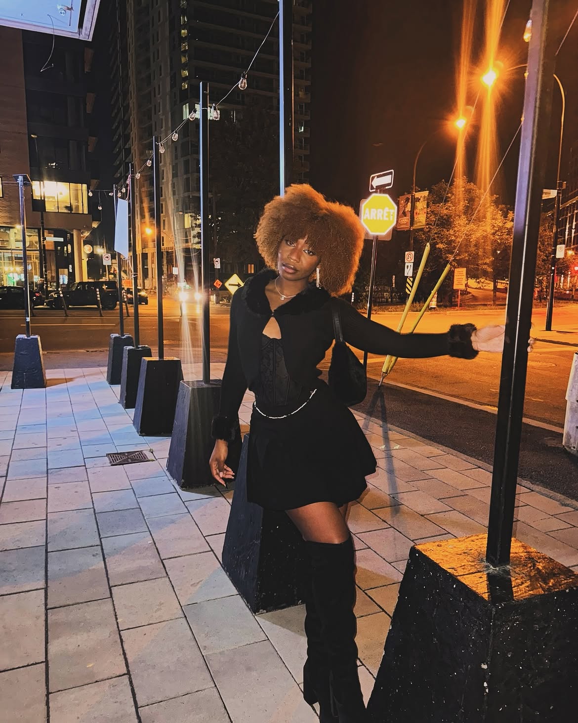 Chic Black Corset And Mini Skirt Night Out
