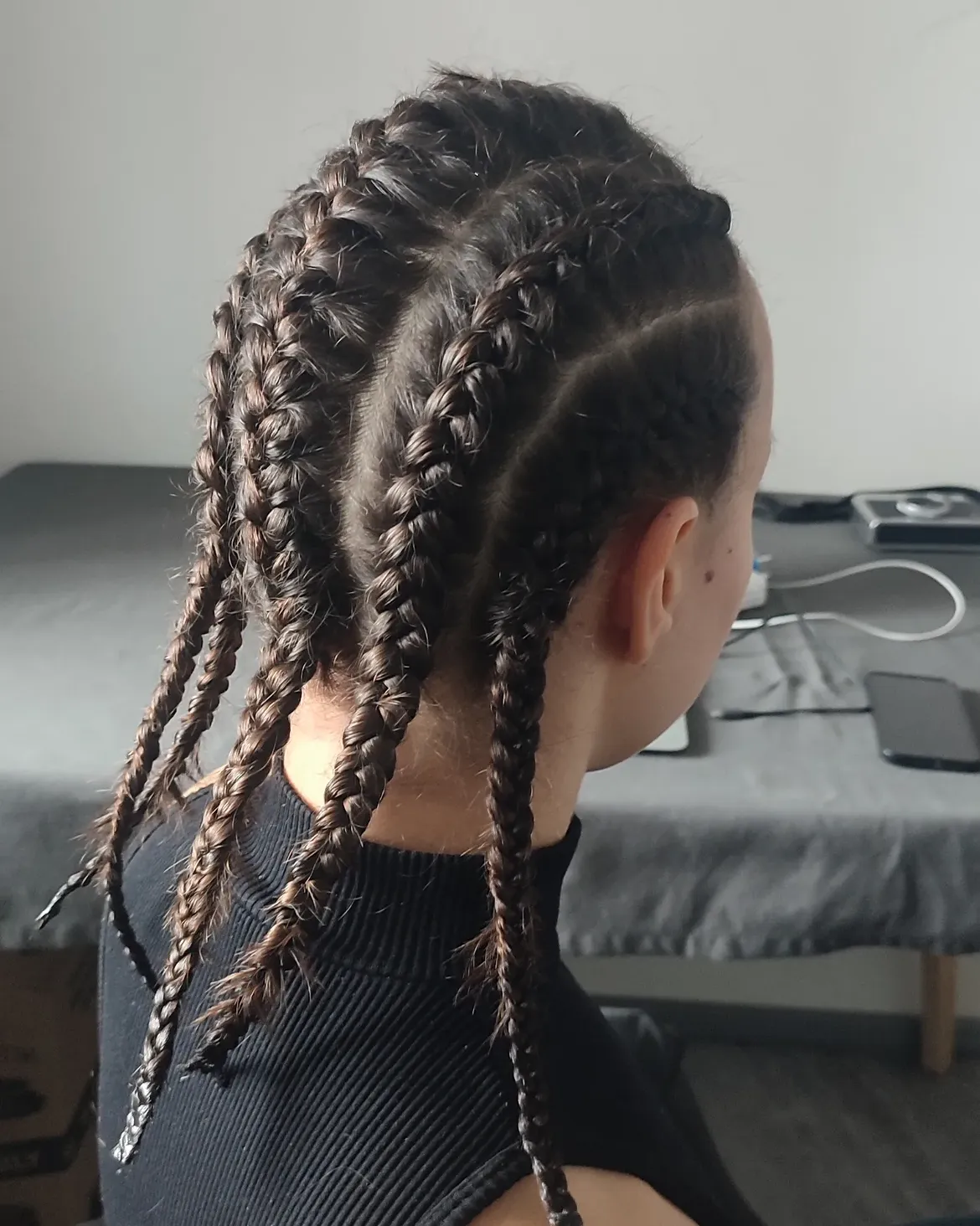 Chic Cornrow Braids With Undercut Detail