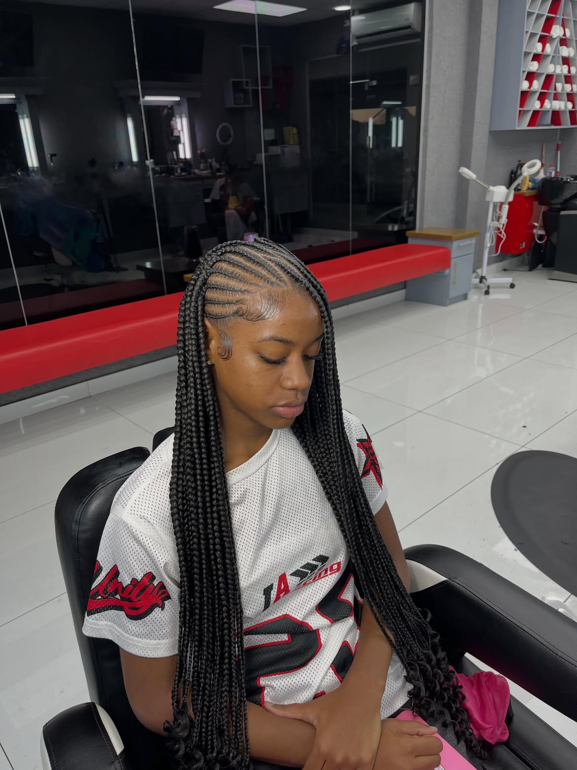 Chic Fulani Braids With Curly Ends