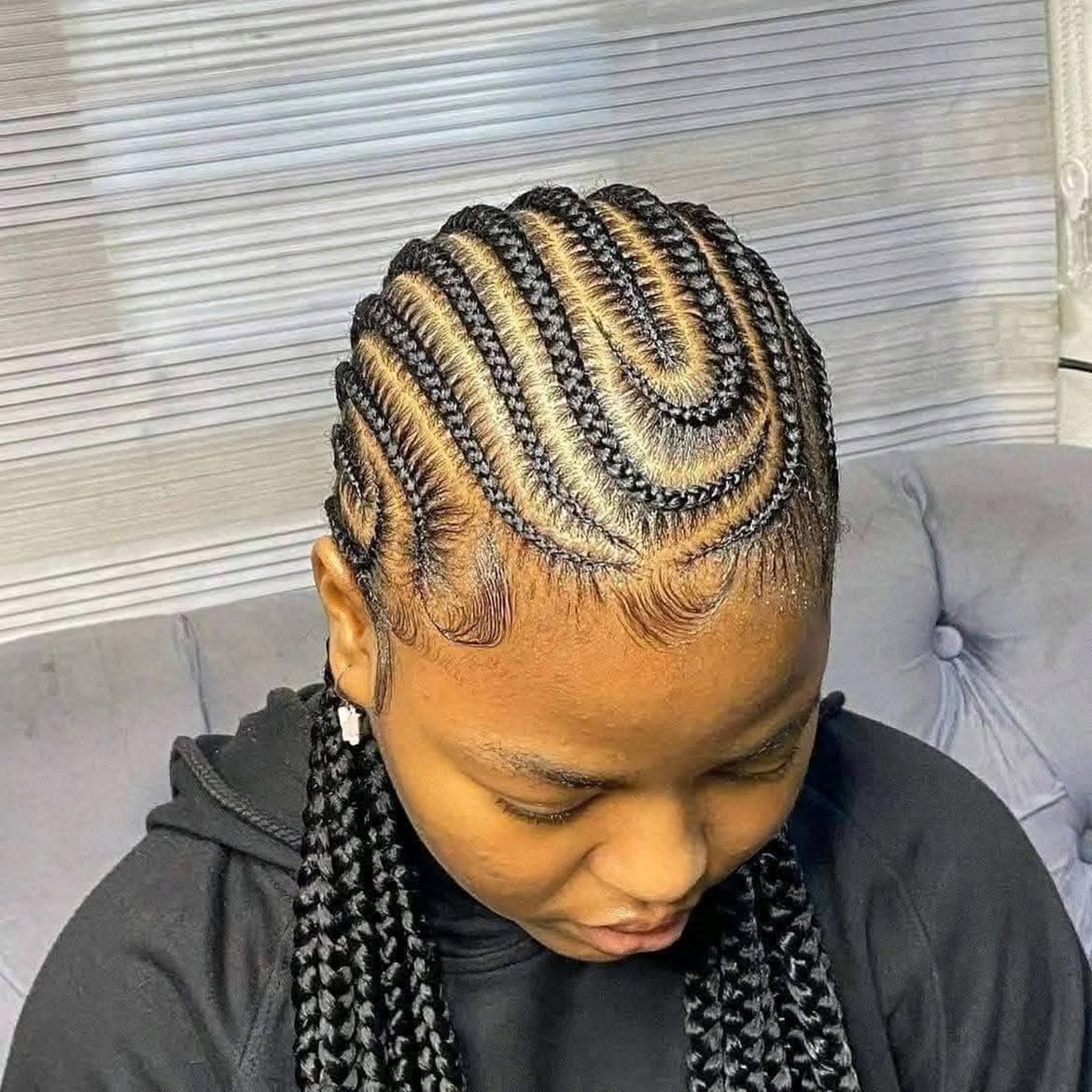 Chic Fulani Braids With Defined Edges