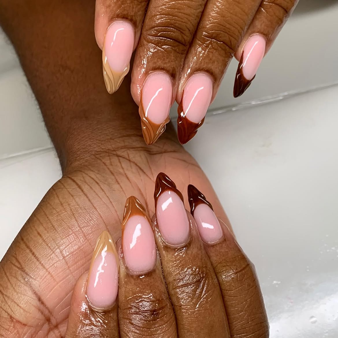 Chocolate Glazed Almond French Tips