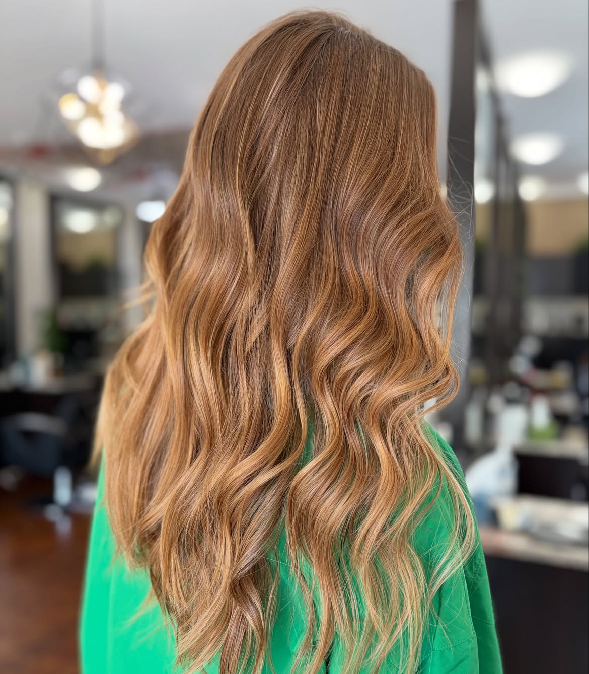 Cinnamon Swirl Balayage With Warm Honey Highlights