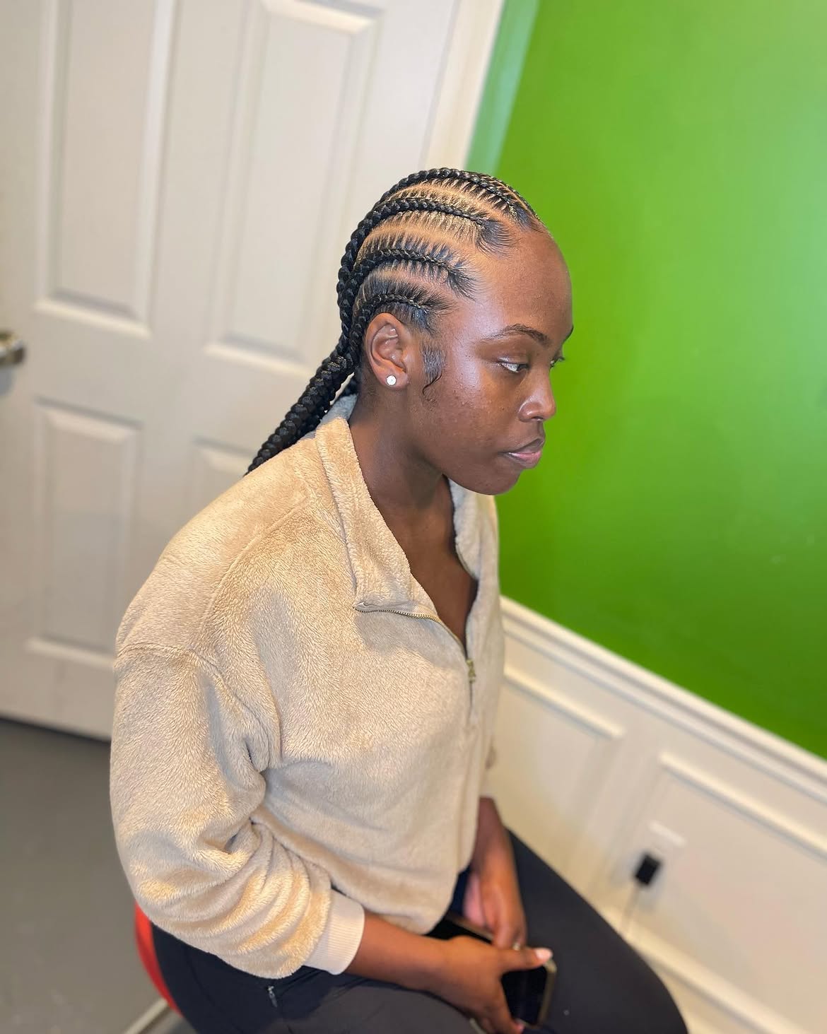 Classic Fulani Braids With Defined Parts