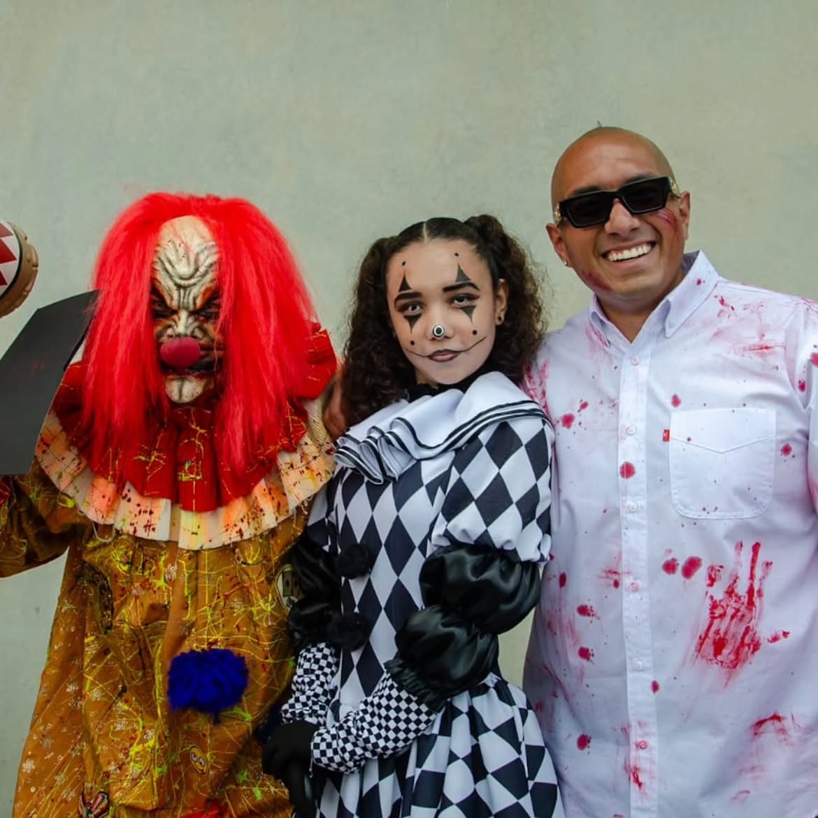Creepy Clown Trio Halloween Costumes