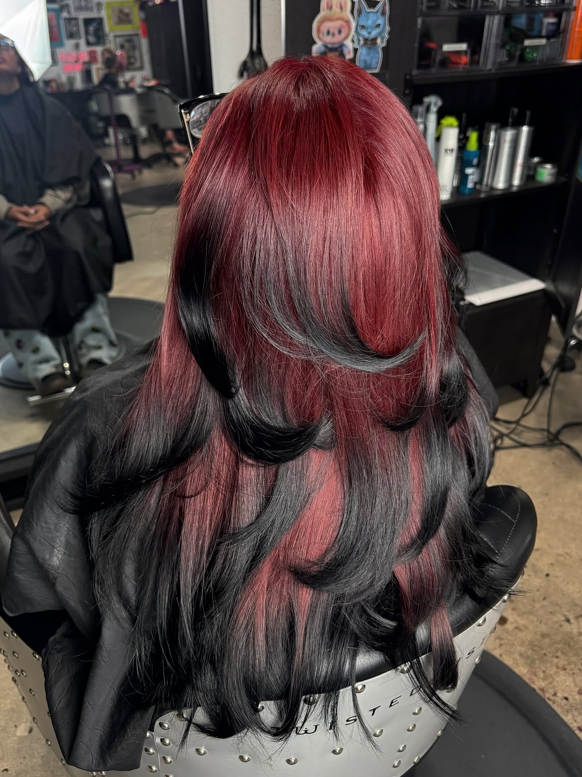 Crimson Black Cherry Layered Waves