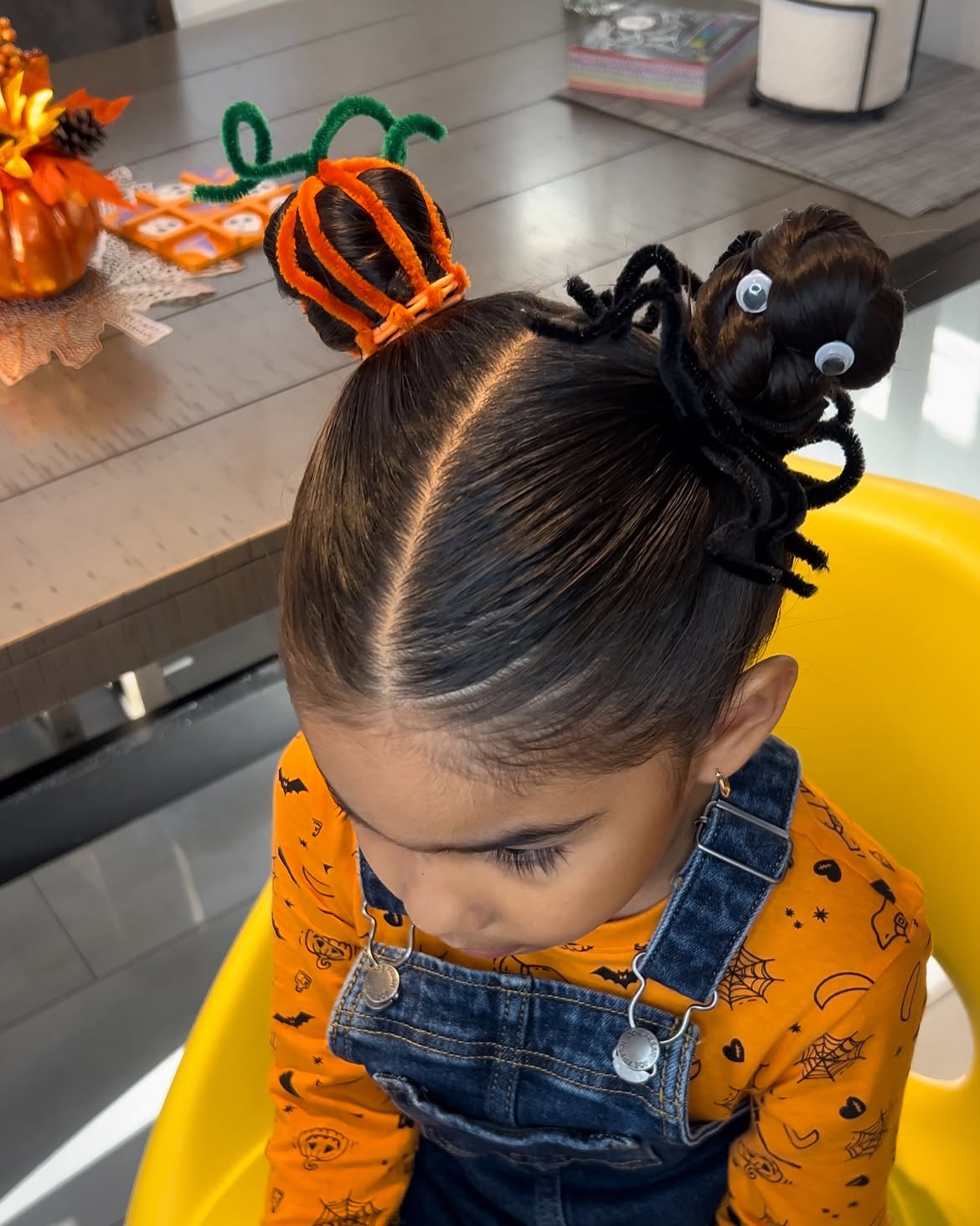 Cute Pumpkin and Spider Halloween Buns