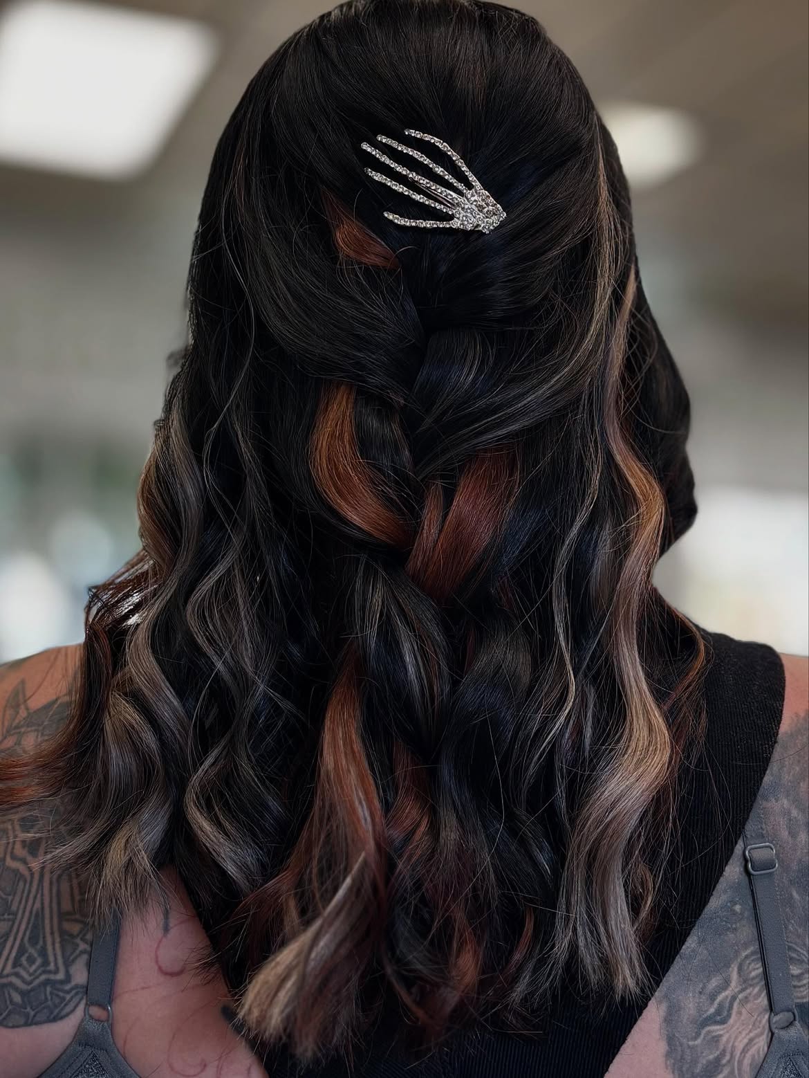 Dark Undertones With Rusty Red Peekaboo Braids