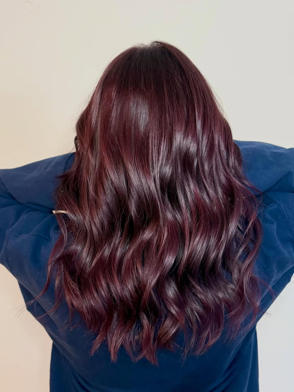 Deep Cherry Cola Waves With Subtle Violet Undertones
