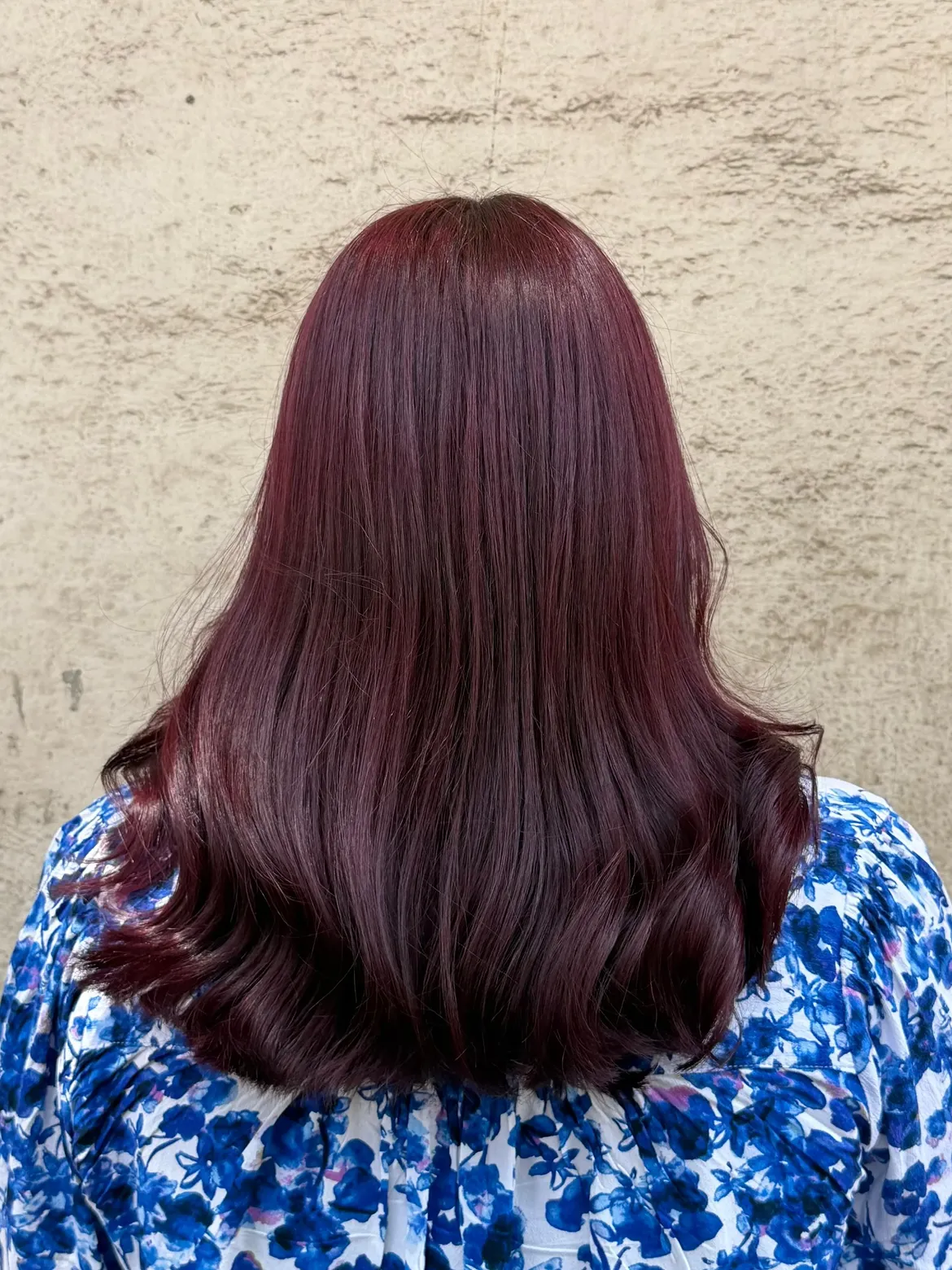 Deep Cherry Red Soft Waves
