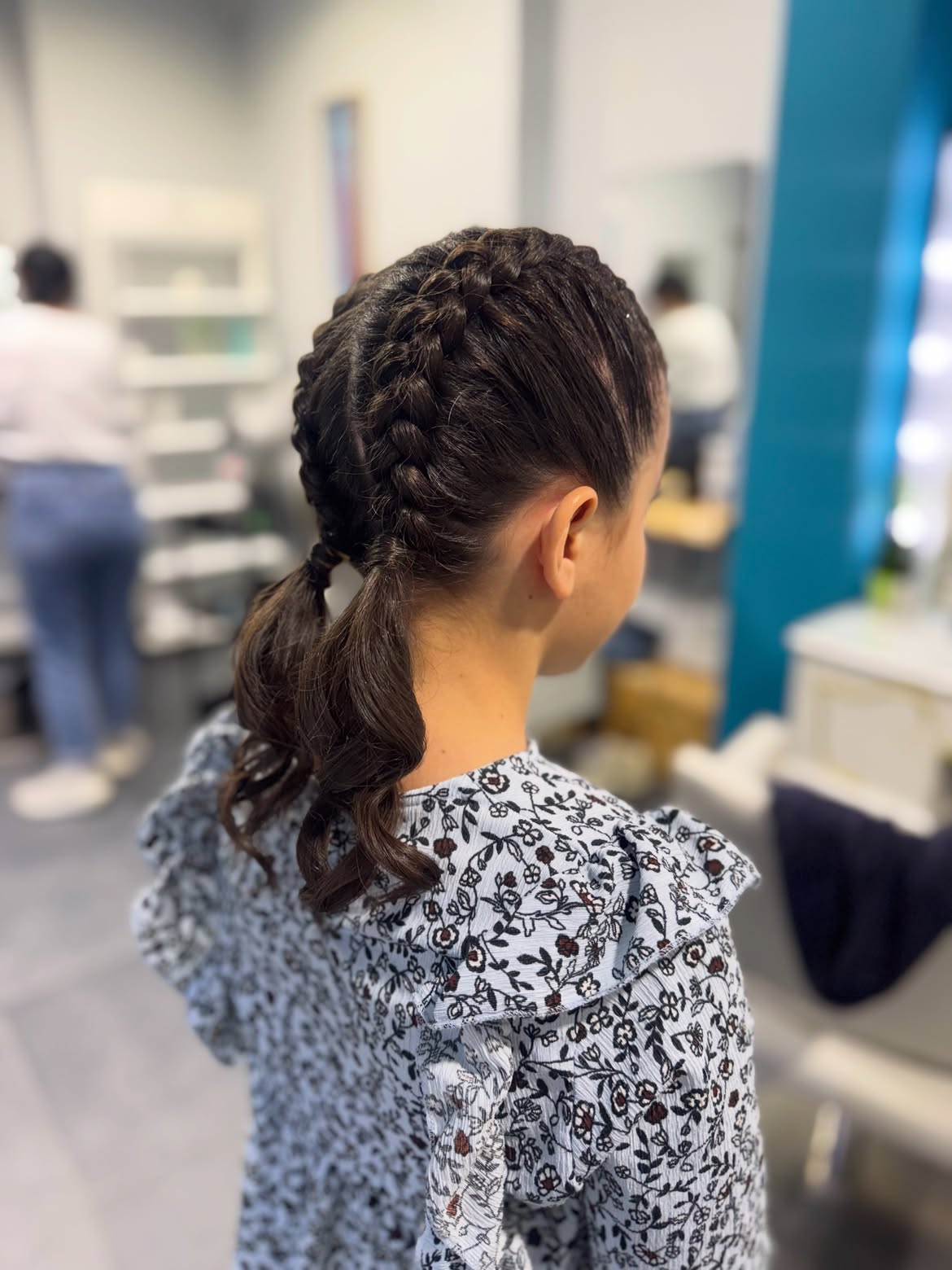 Dutch Braids Turned Into Curly Pigtails