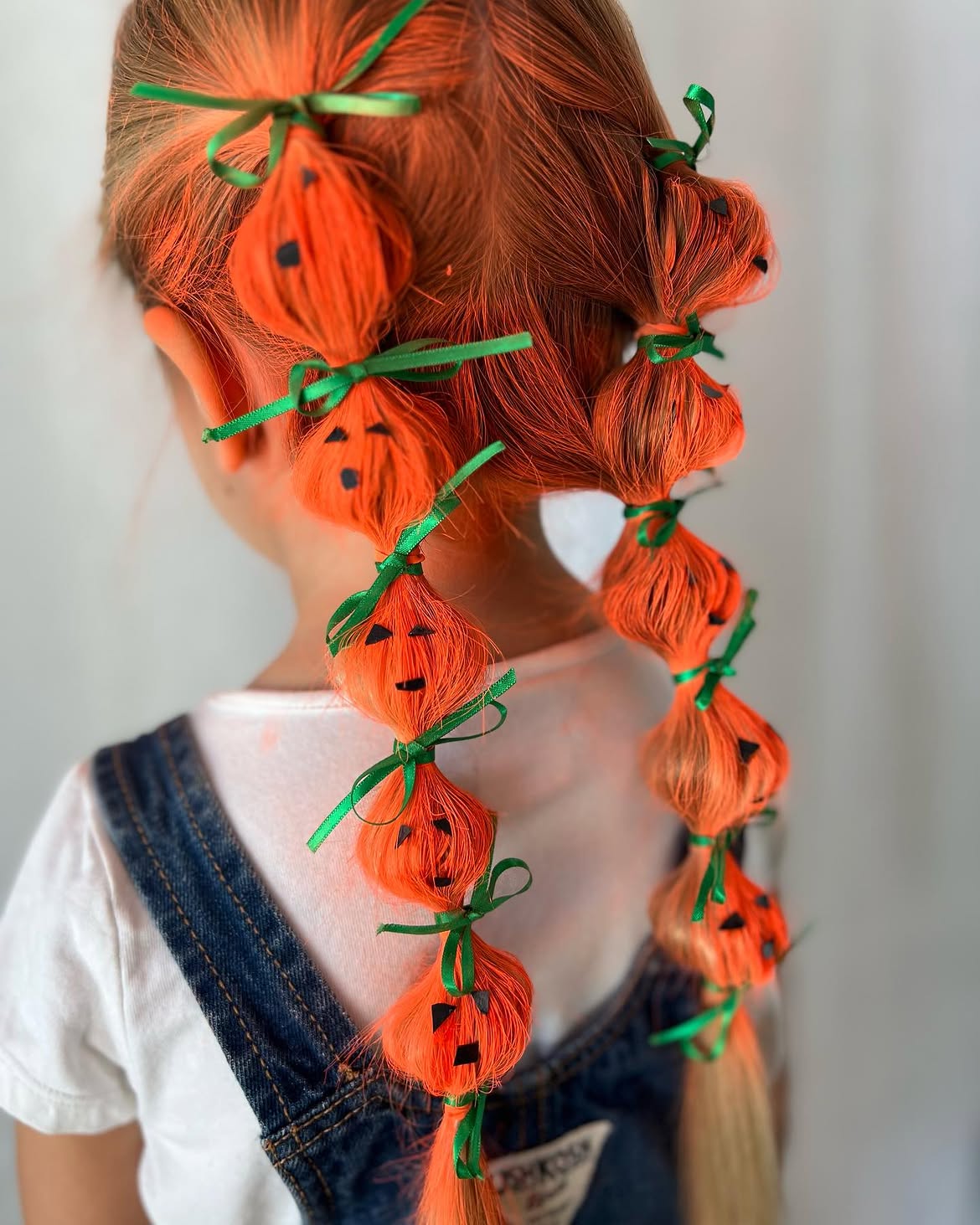Edible Pumpkin Patch Braided Halloween Hair