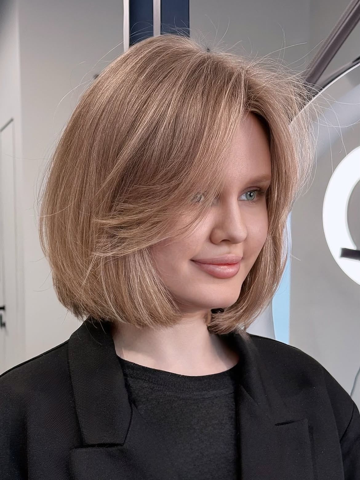Effortless Chiseled Bob With Soft Face Framing
