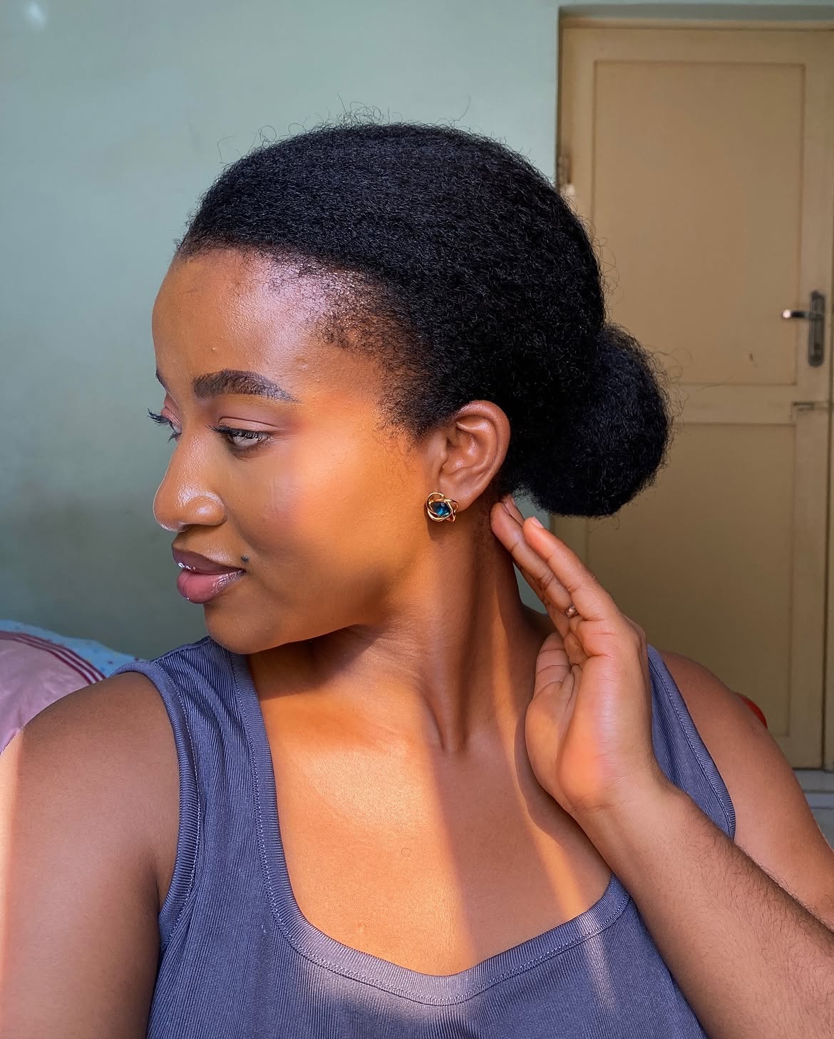 Elegant Low Bun For Type 4C Coily Hair