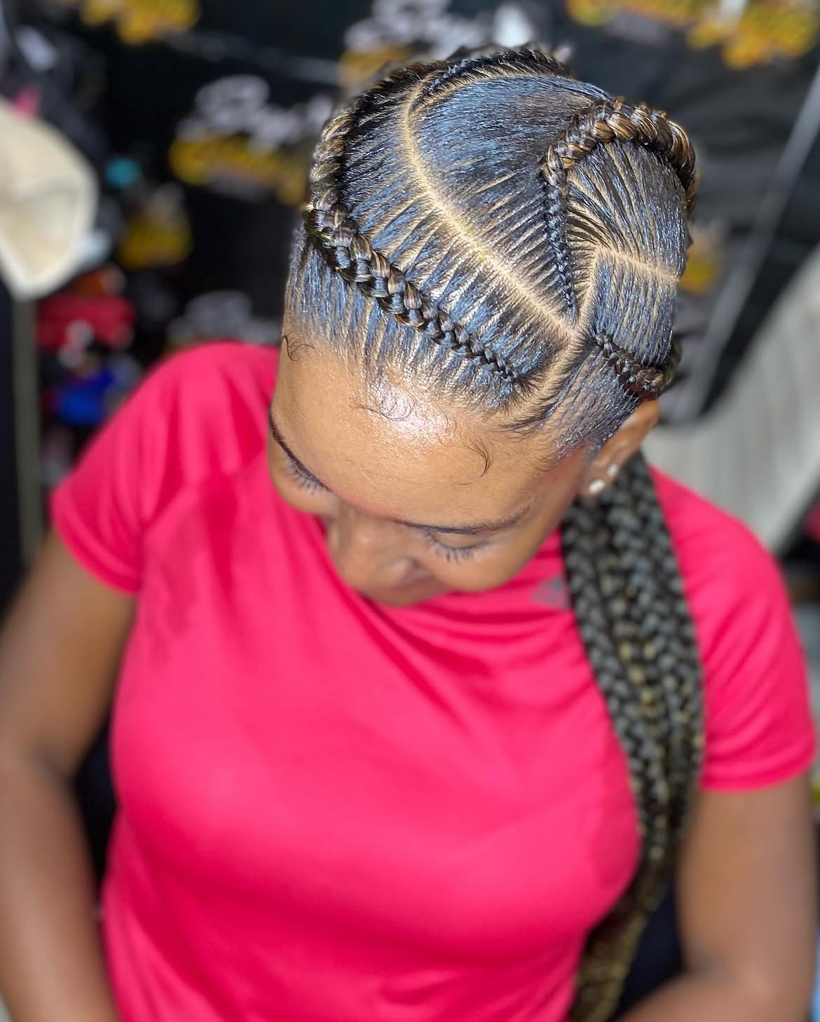 Ghana Braids With A Long Single Braid