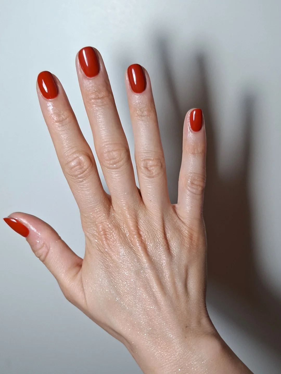 28 Stunning Orange Fall Nail Ideas You Need to Try 27 Glossy Burnt Orange Short Oval Nails