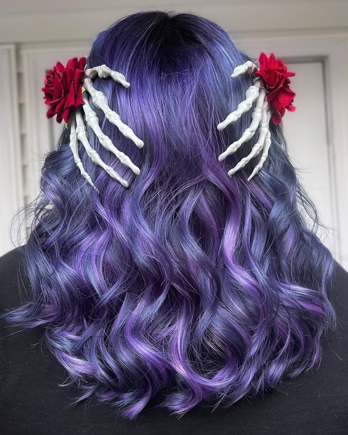 Gothic Glam: Dark Purple Waves