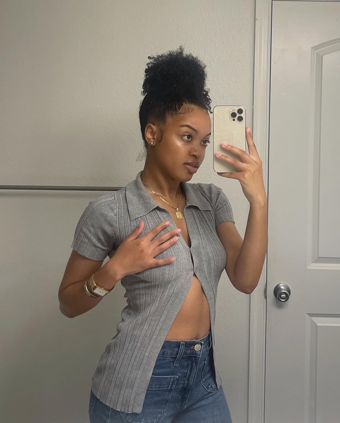 High Puff With Defined Edges And Curls