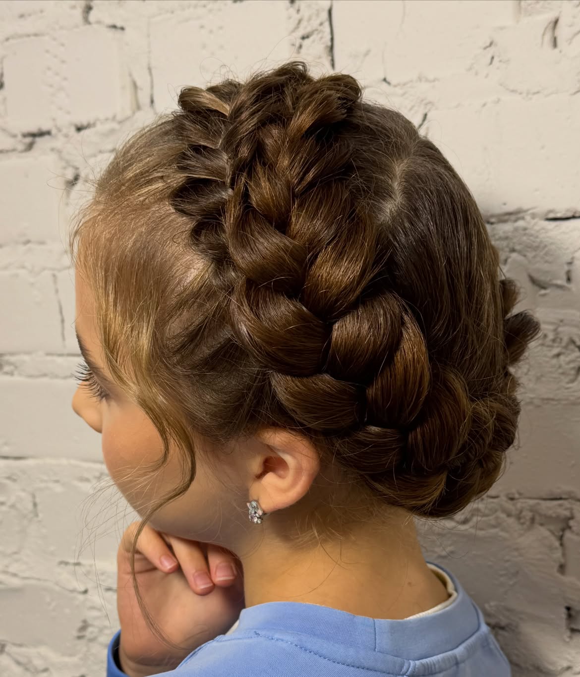Intricate Double Braided Crown Updo