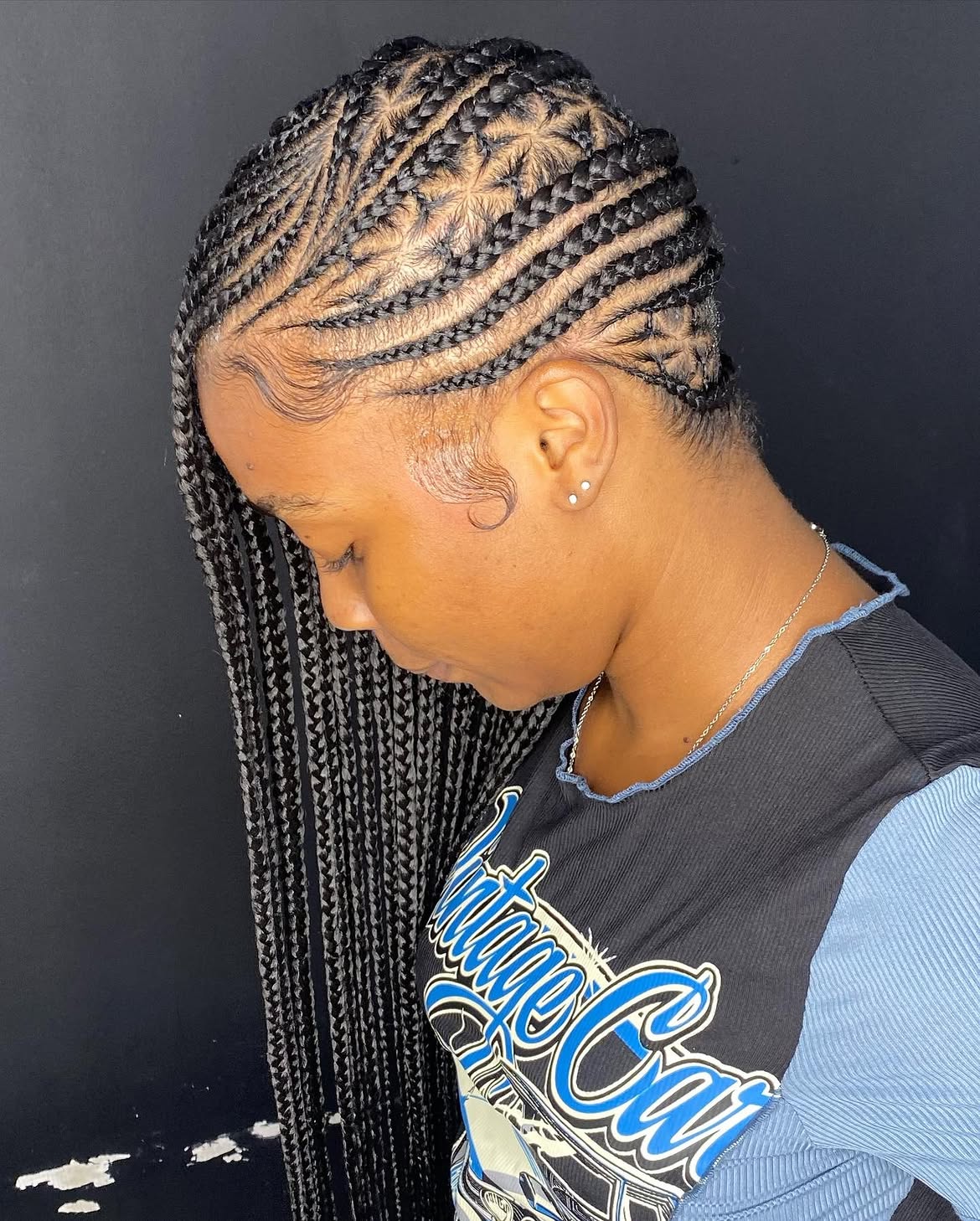 Intricate Fulani Braids With Defined Edges