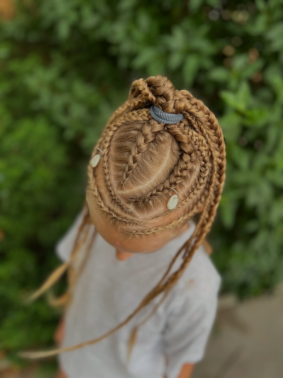 Intricate Fulani Braids With Shell Embellishments