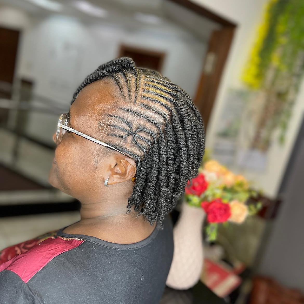 Intricate Fulani Braids With Two-Tone Twists