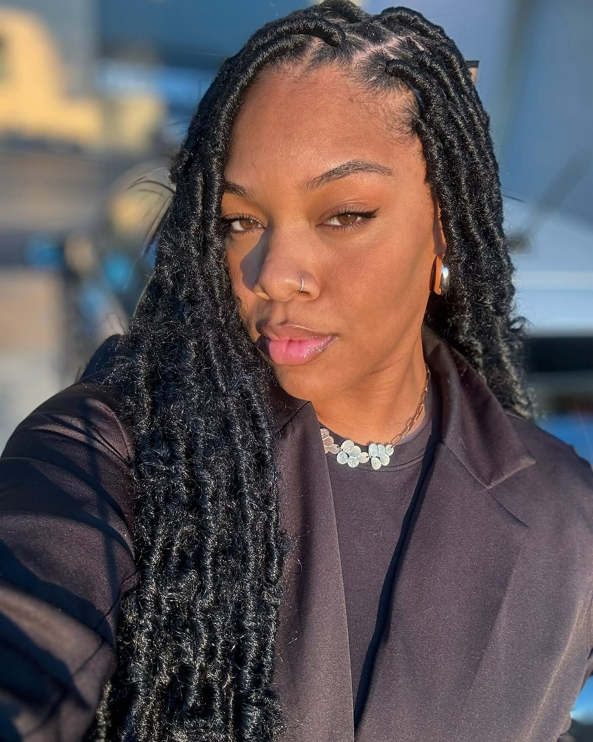 Long Boho Locs With Defined Curls