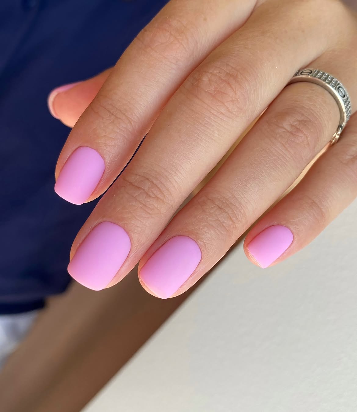 Matte Lilac Square Nails