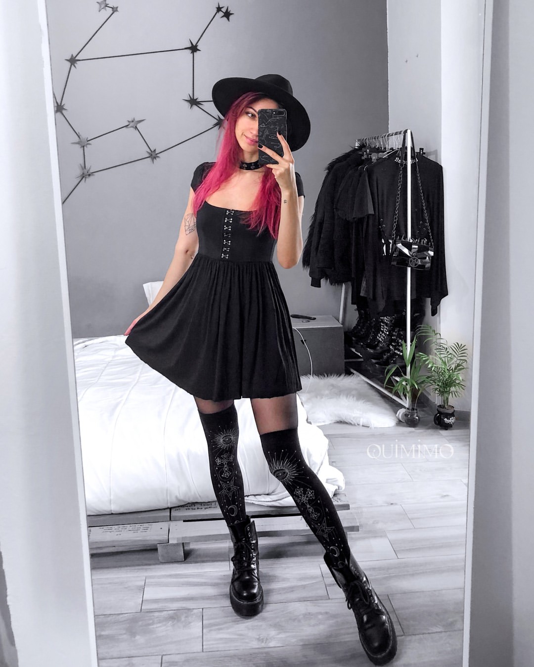 Moon Child Witchy Dress Boots Aesthetic