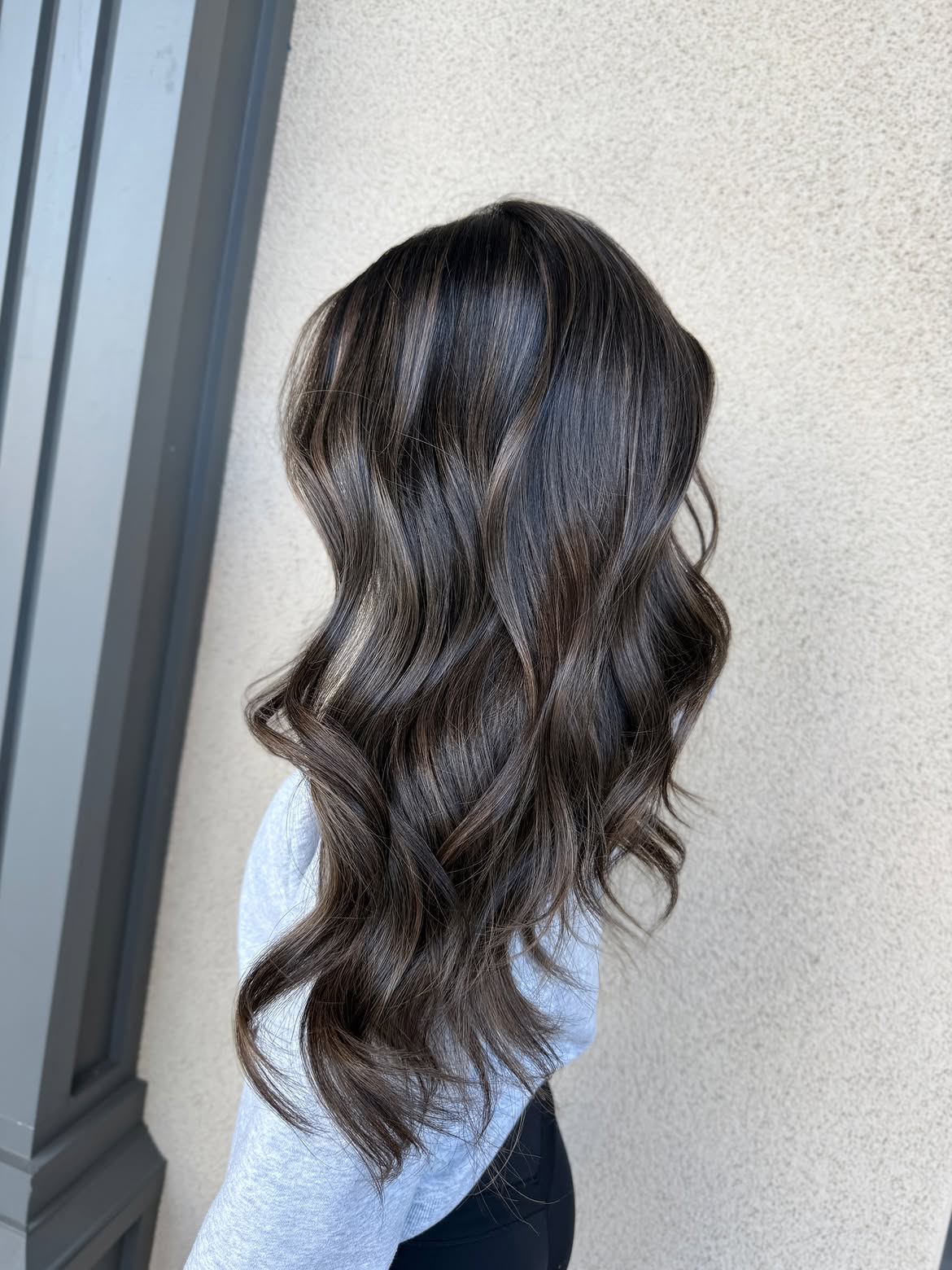 Mushroom Brown Balayage With Soft Waves