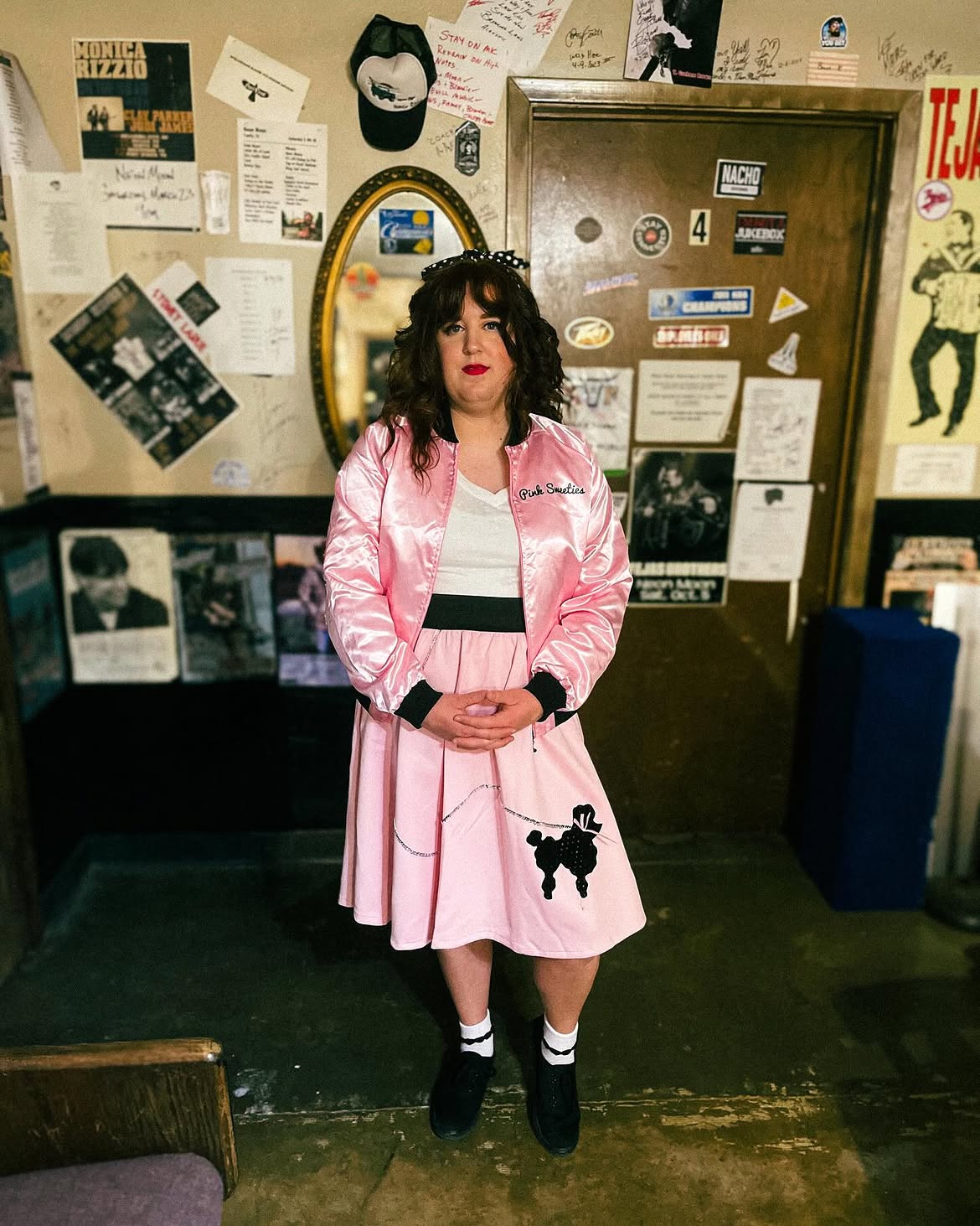 Pink Poodle Skirt 50s Diner Halloween Costume