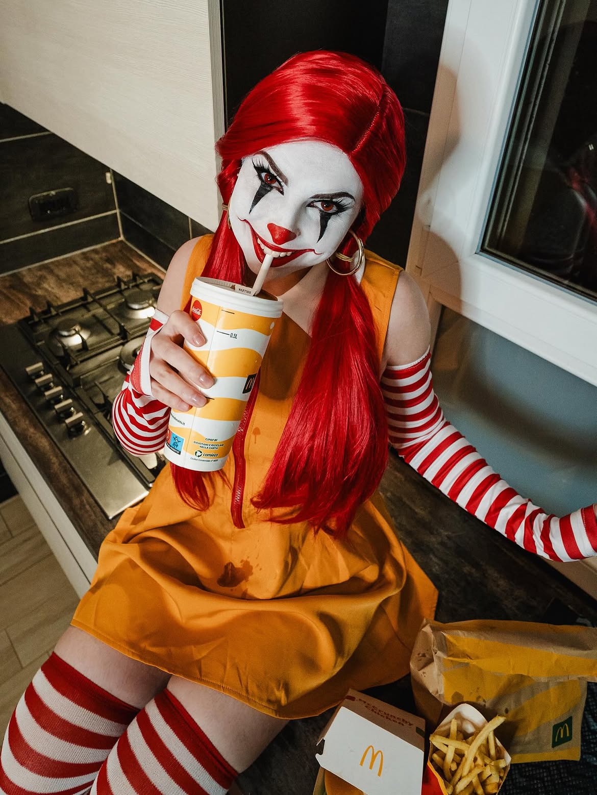 Retro Clown Character Halloween Costume
