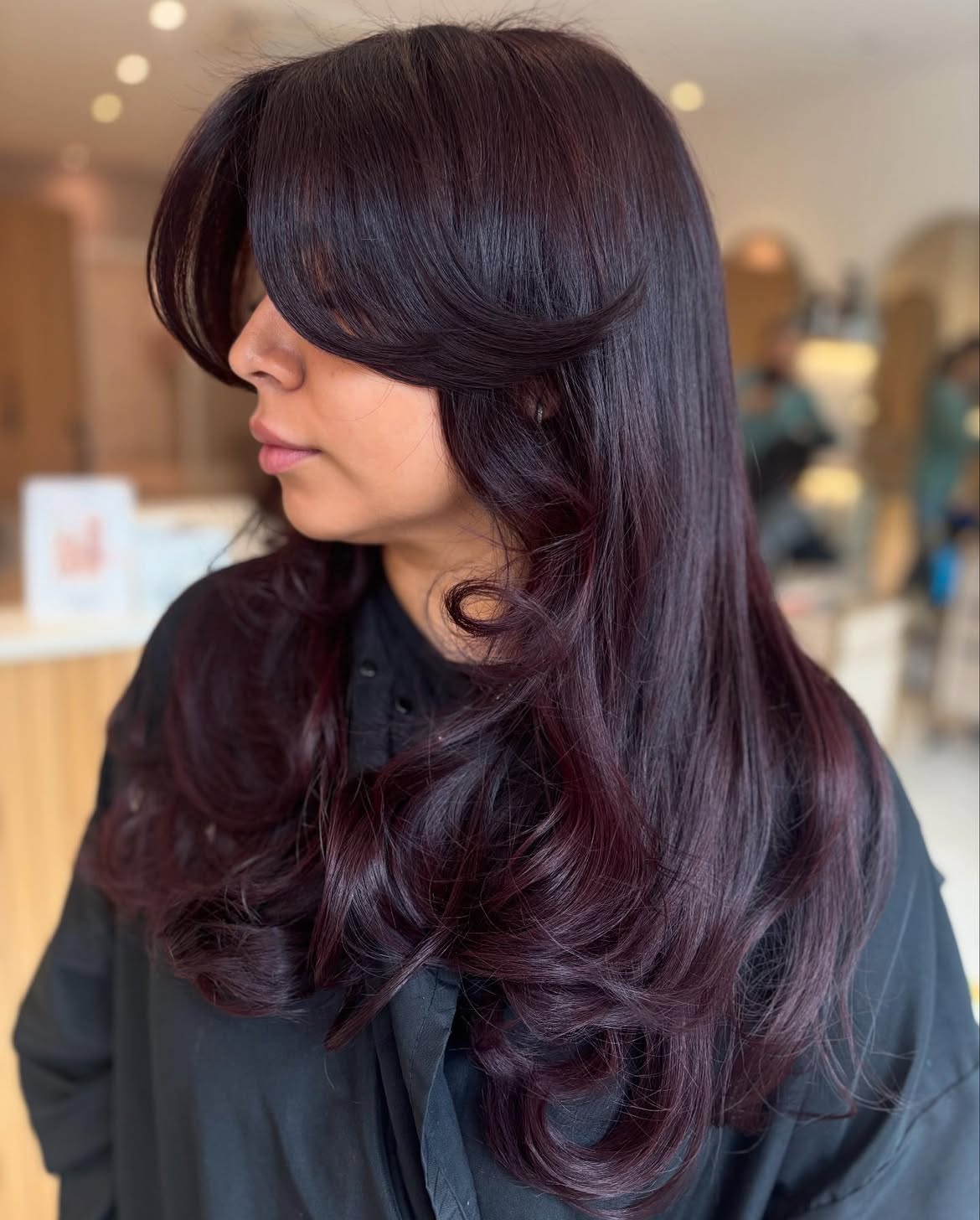 Rich Cherry Cola Layers With Face Framing