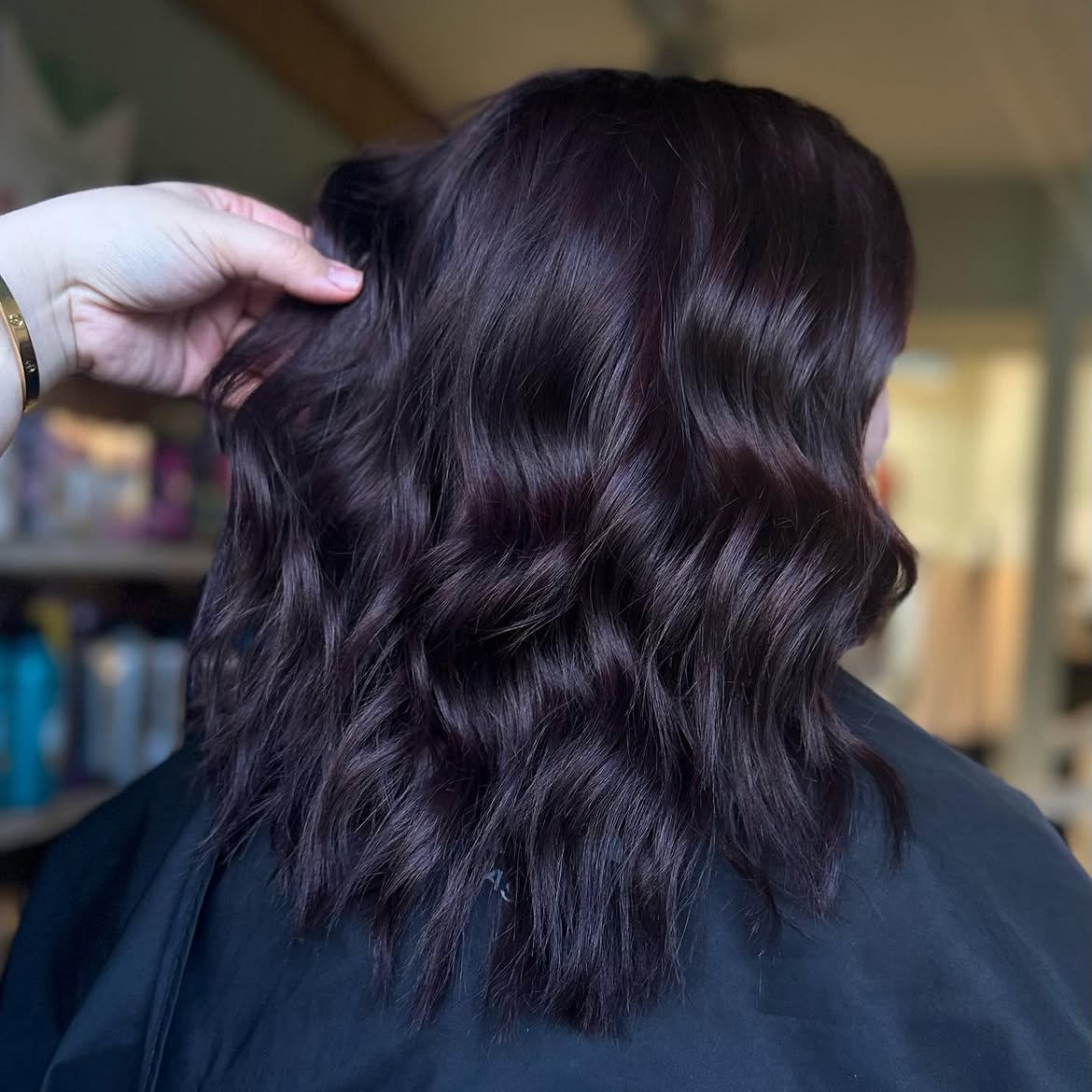 Rich Cherry Cola Waves with Subtle Auburn Undertones