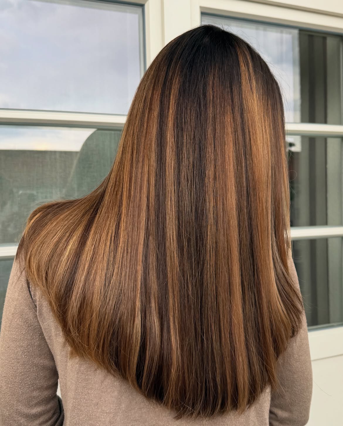 Rich Chocolate Brown Hair With Caramel Balayage