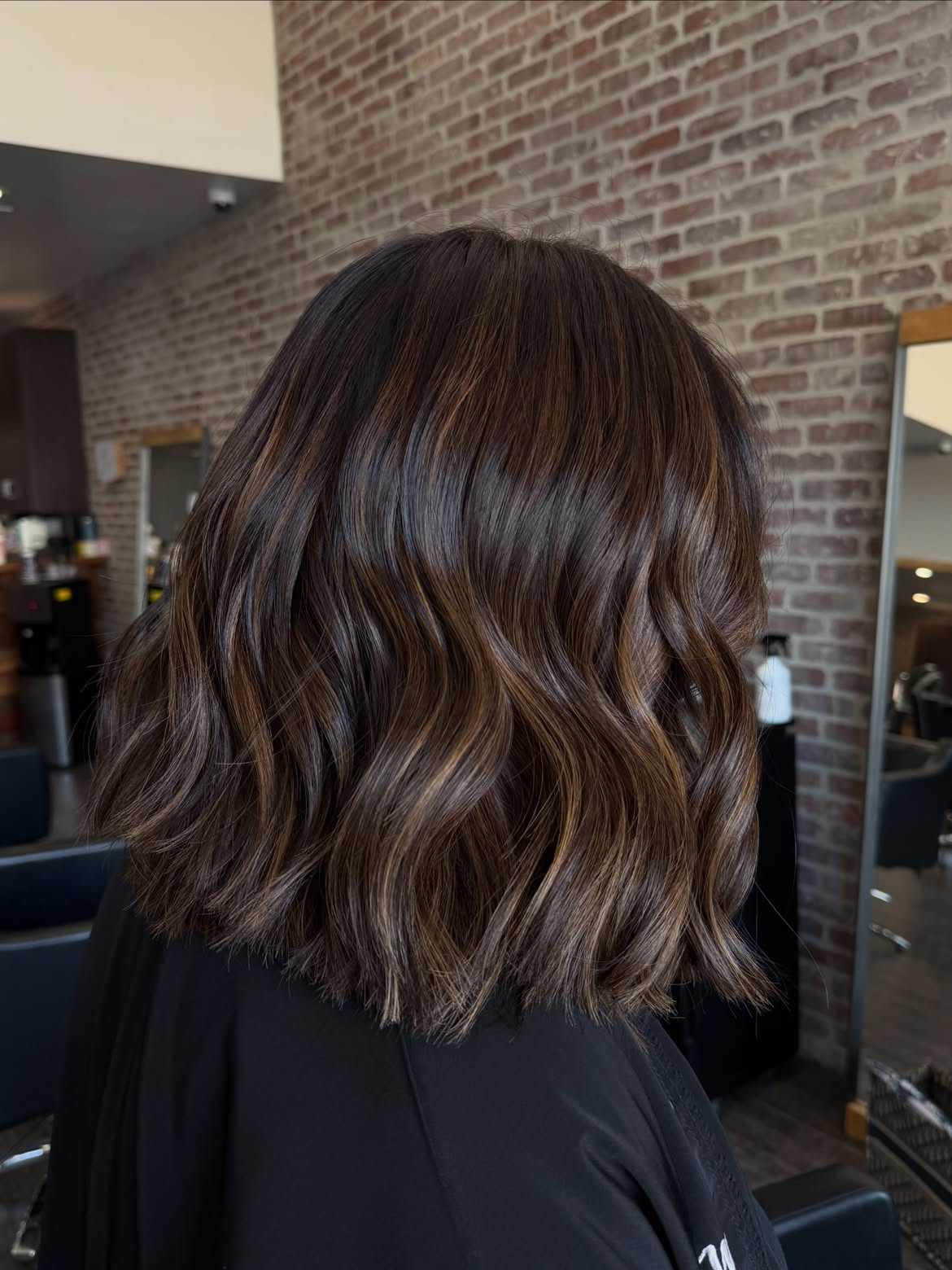 Rich Espresso Balayage With Subtle Amber Tones