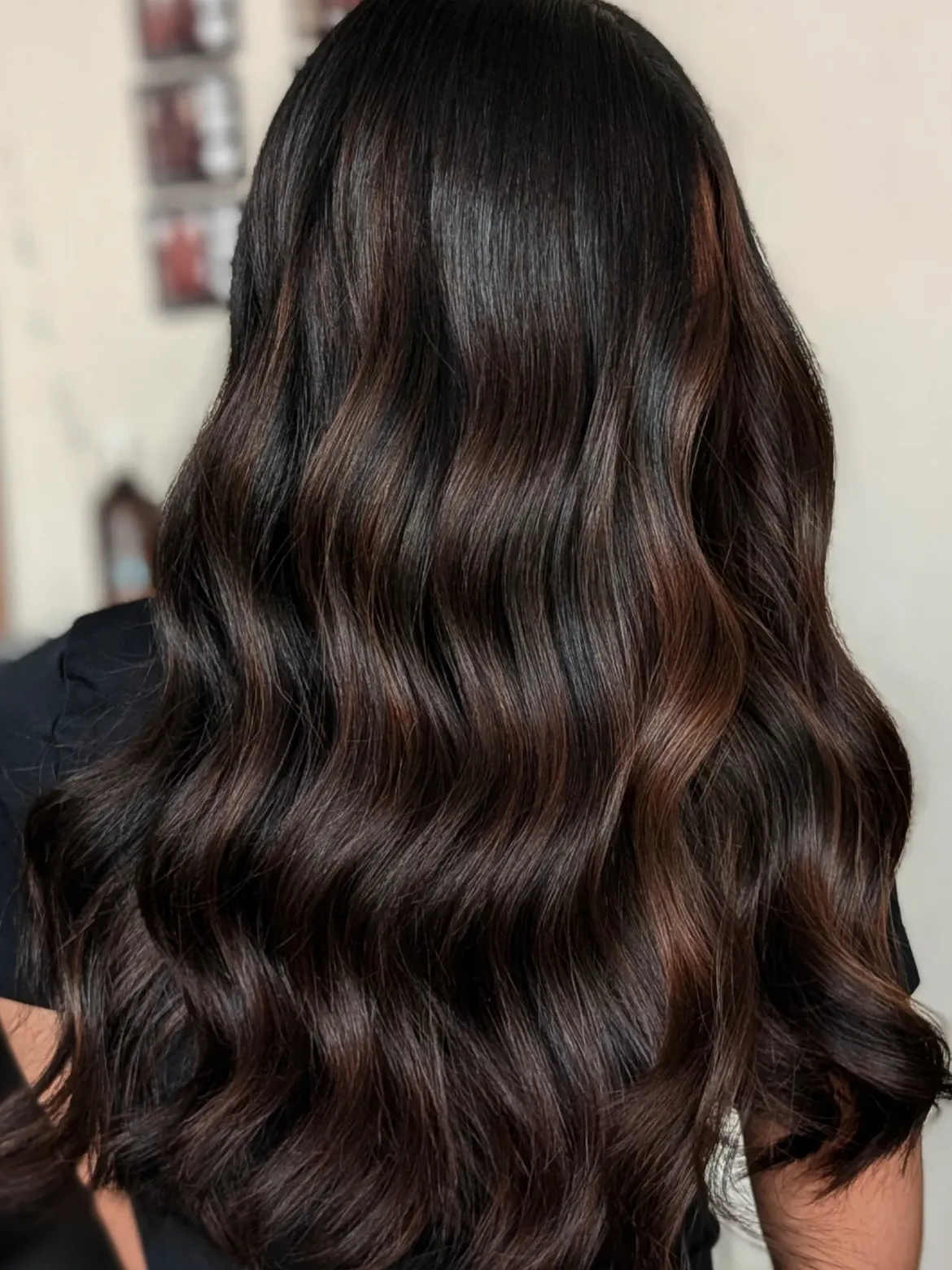 Rich Espresso Balayage With Warm Undertones
