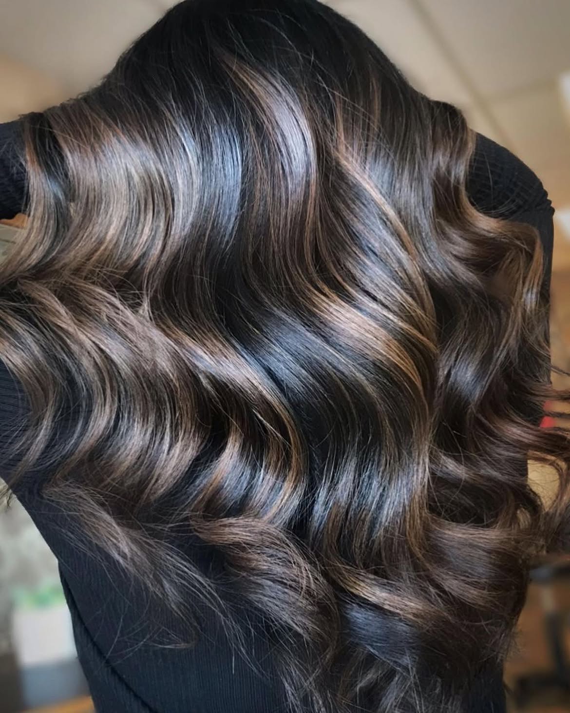 Rich Espresso Brunette With Subtle Caramel Highlights