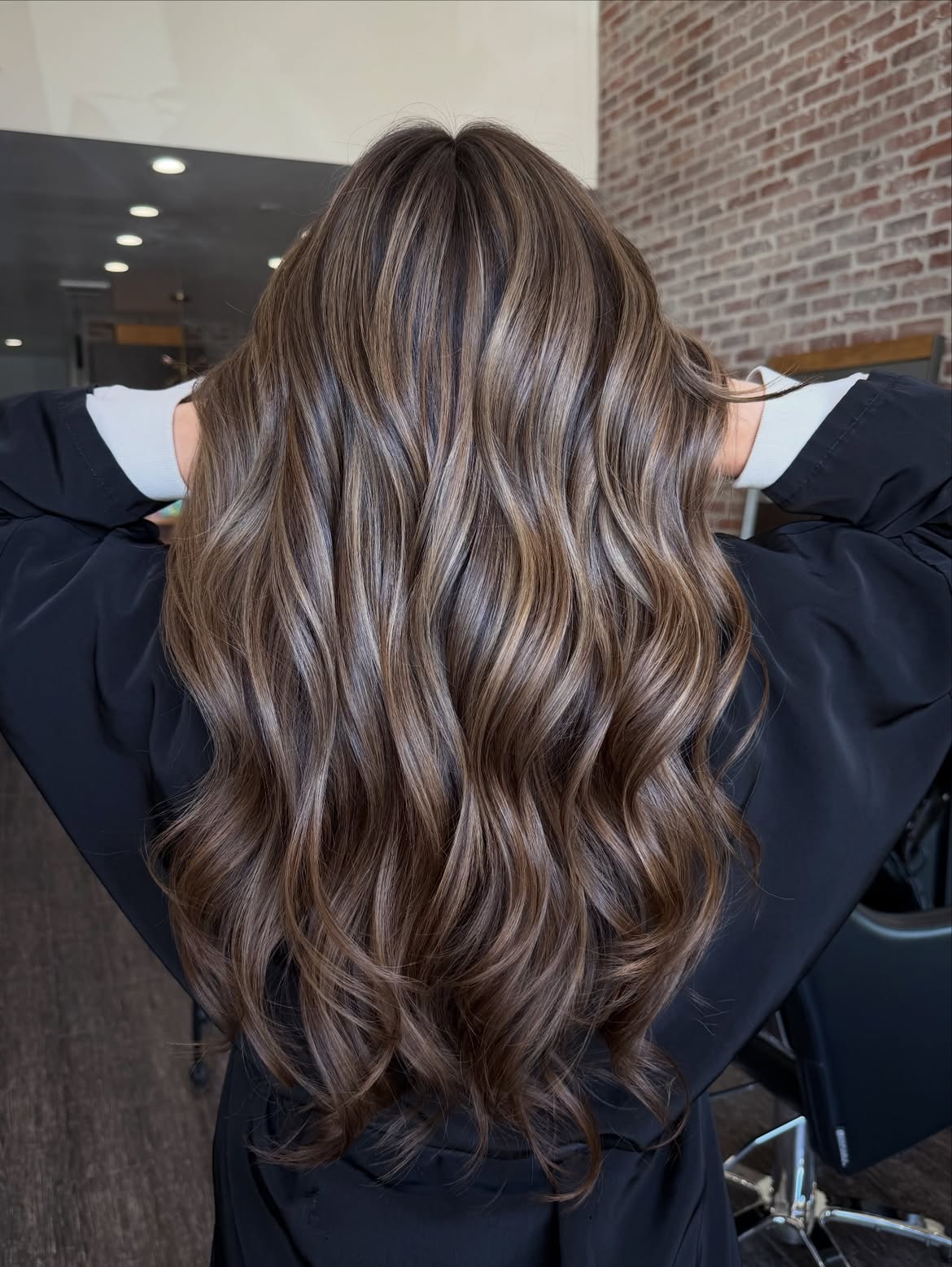 Rich Mocha Balayage With Subtle Ash Highlights