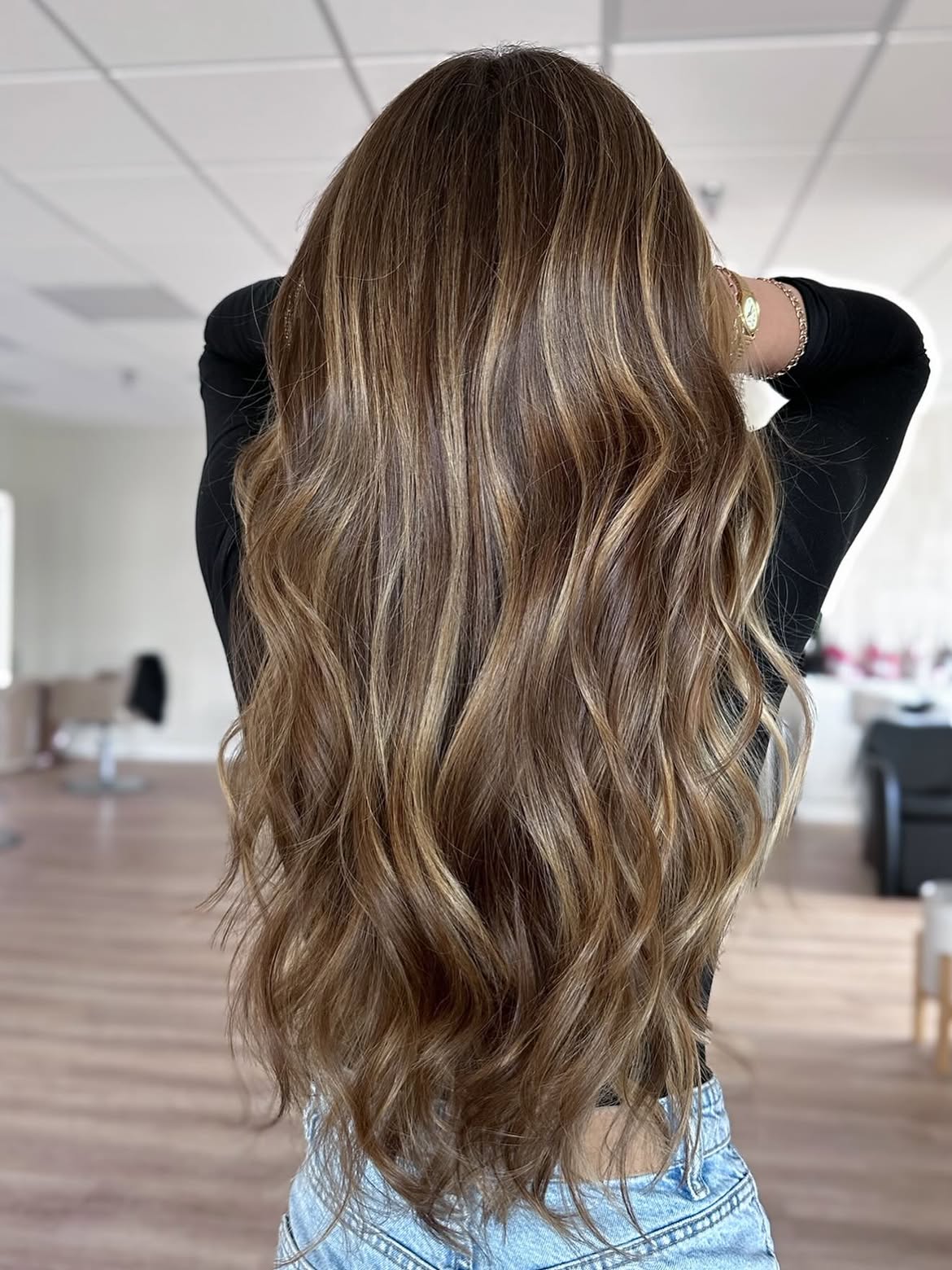 Rich Toasted Almond Balayage Waves