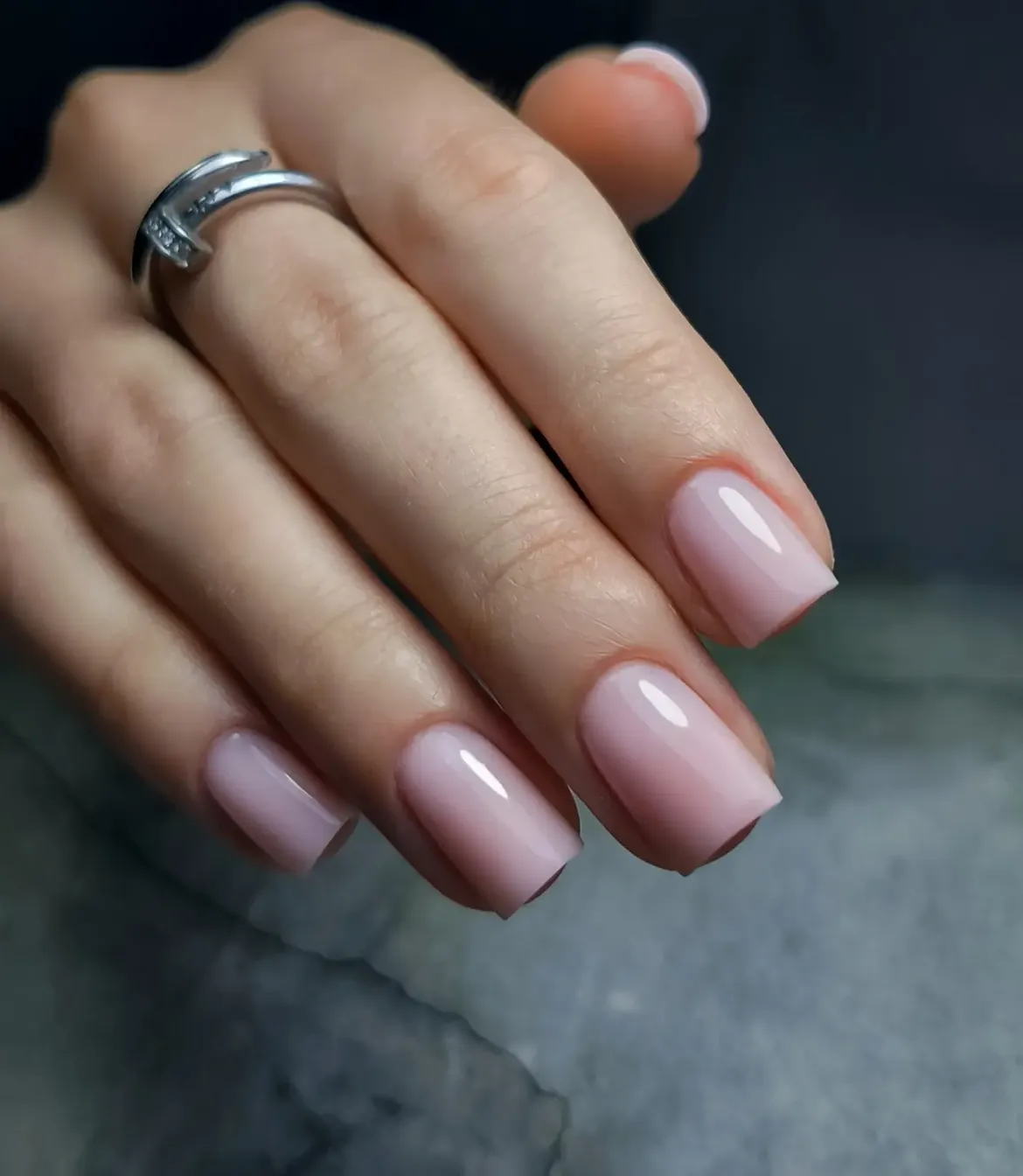 28 Stunning Coffin Nail Ideas for Your Perfect Fall Look 26 Sheer Milky Pink Square Gel Nails