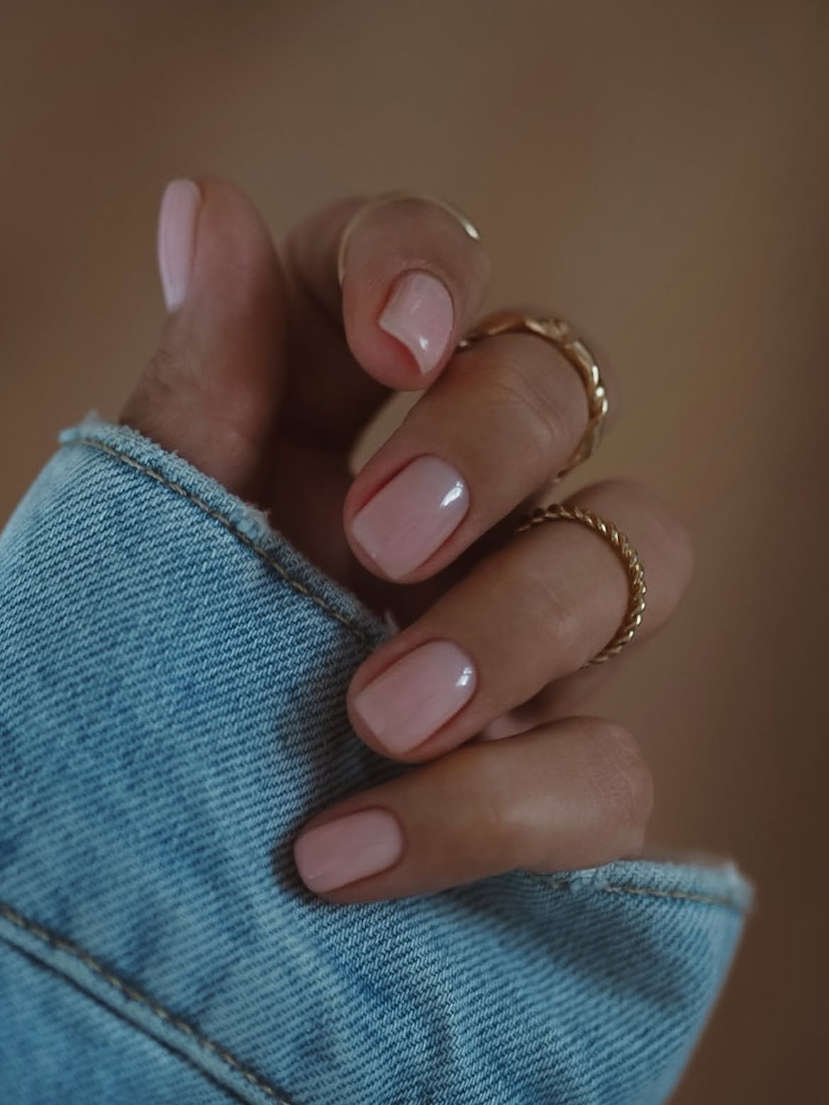 Soft Pink Gel Nails with High Gloss Finish