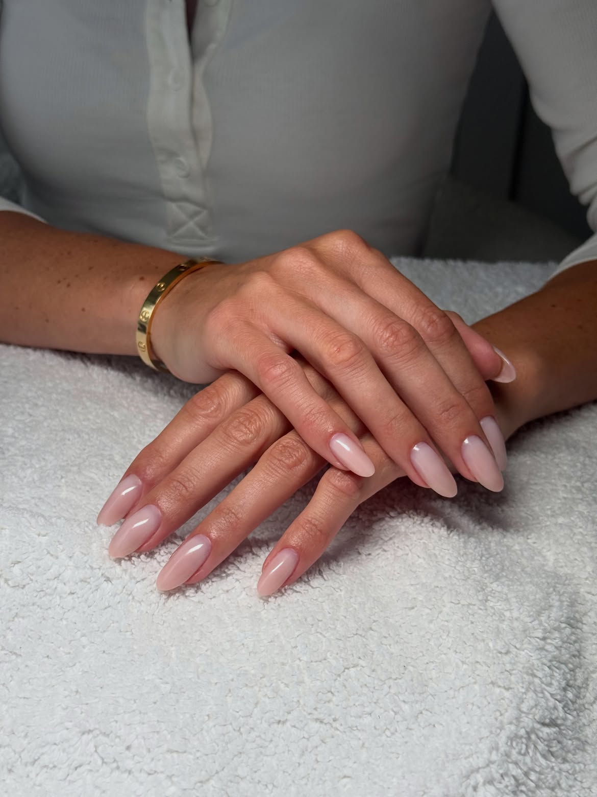 Soft Pink Milky Almond Elegance