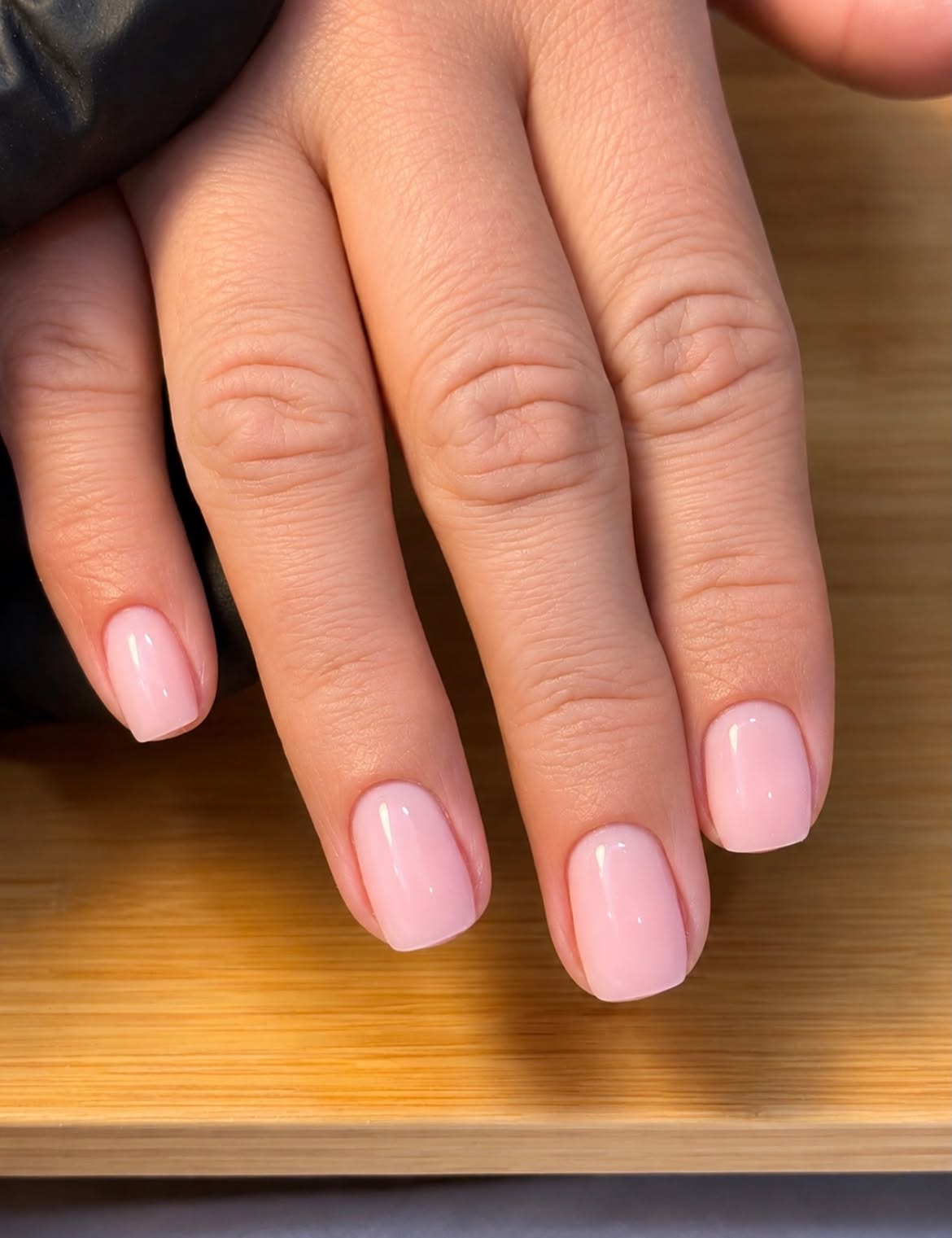 Soft Pink Milky Squoval Nails