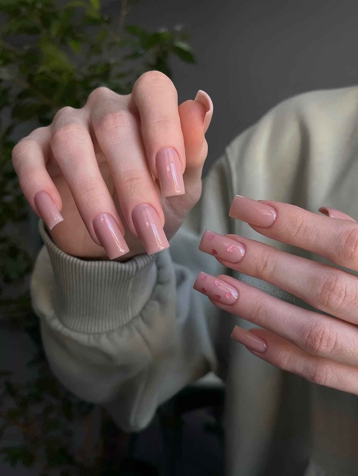 28 Stunning Coffin Nail Ideas for Your Perfect Fall Look 4 Soft Pink Nude Heart Accent Coffin Nails