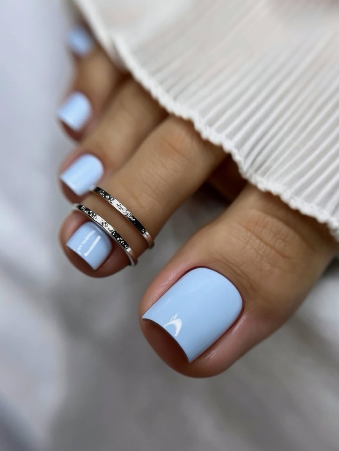 Soft Sky Blue Matte Pedicure