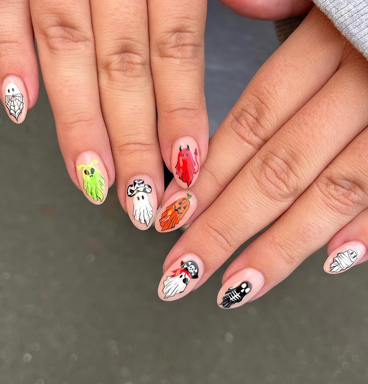Spooky Ghostly Halloween Nail Art Collection