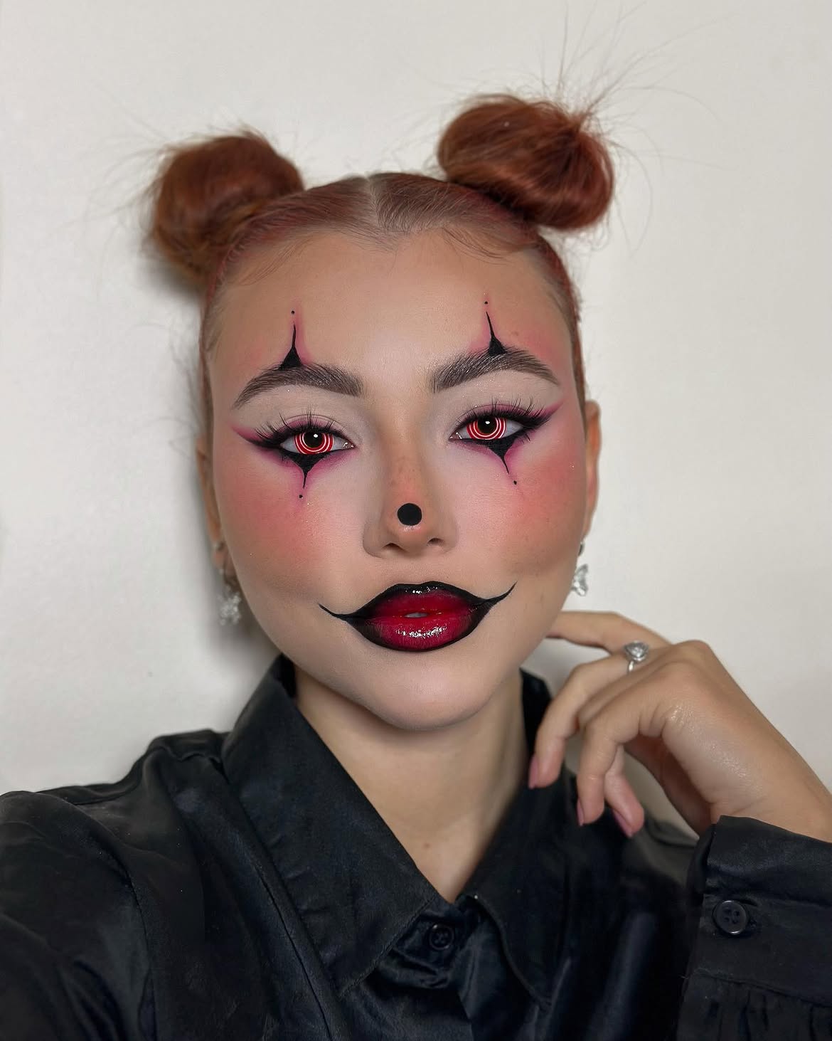 Spooky Space Buns With Fiery Red Glow