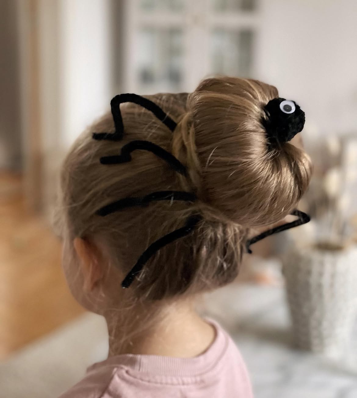 Spooky Spider Bun Halloween Hair