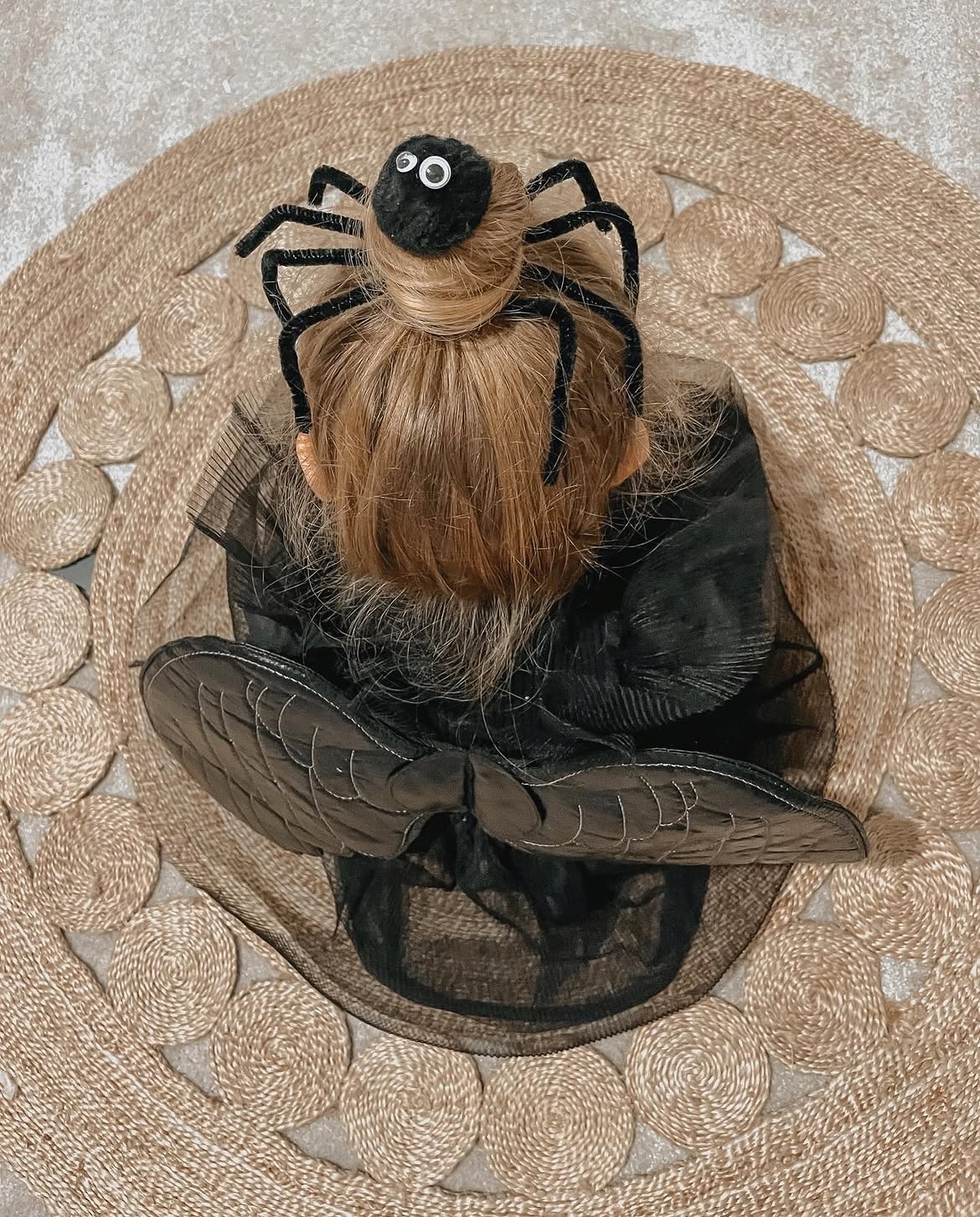 Spooky Spider Bun Halloween Hairstyle