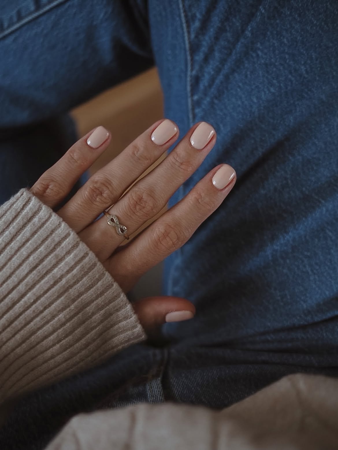 Subtle Nude Micro French with Accent Line